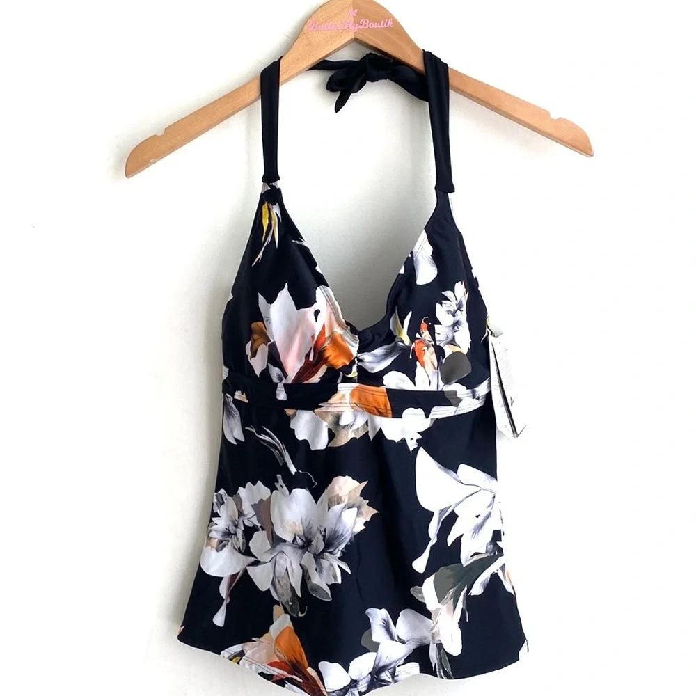 Athleta Polynesia Tankini Halter Top‎ ONLY, Size 32DD, NWT